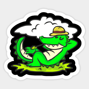 Crocodile animal motif alligator animal welfare for children Sticker